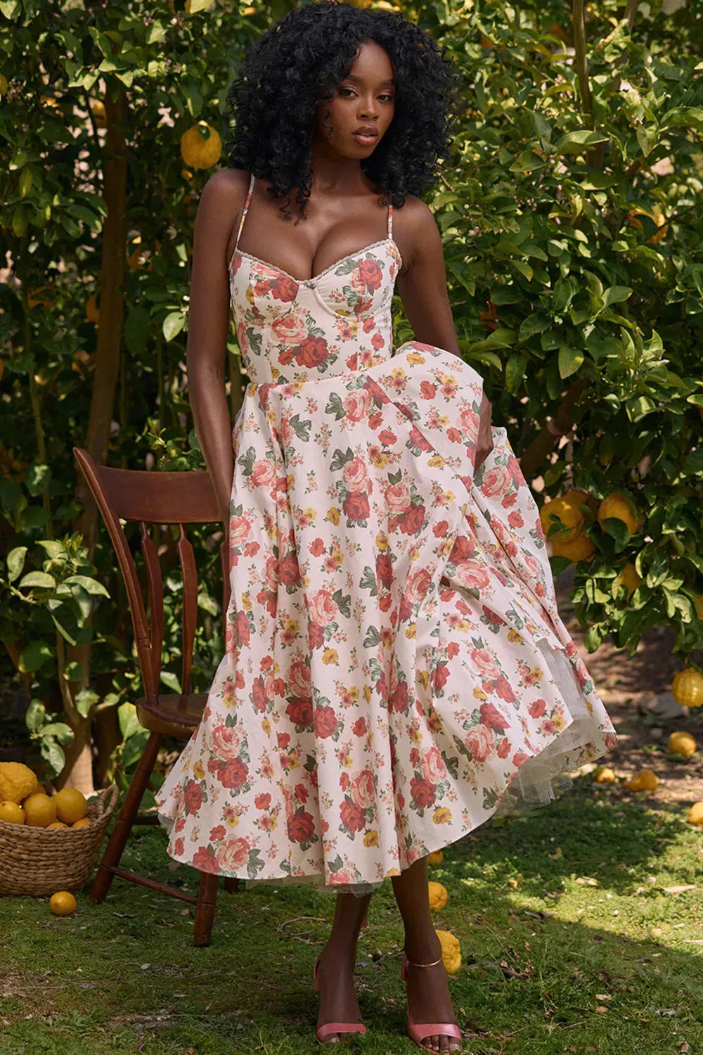Vestido Midi Modelador Com Forro em Tule - Lindele Exclusive