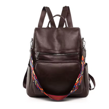 Mochila Feminina De Couro Rain