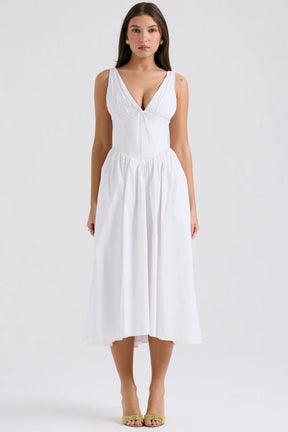 Vestido Midi Liso Modelador - Lindele Exclusive
