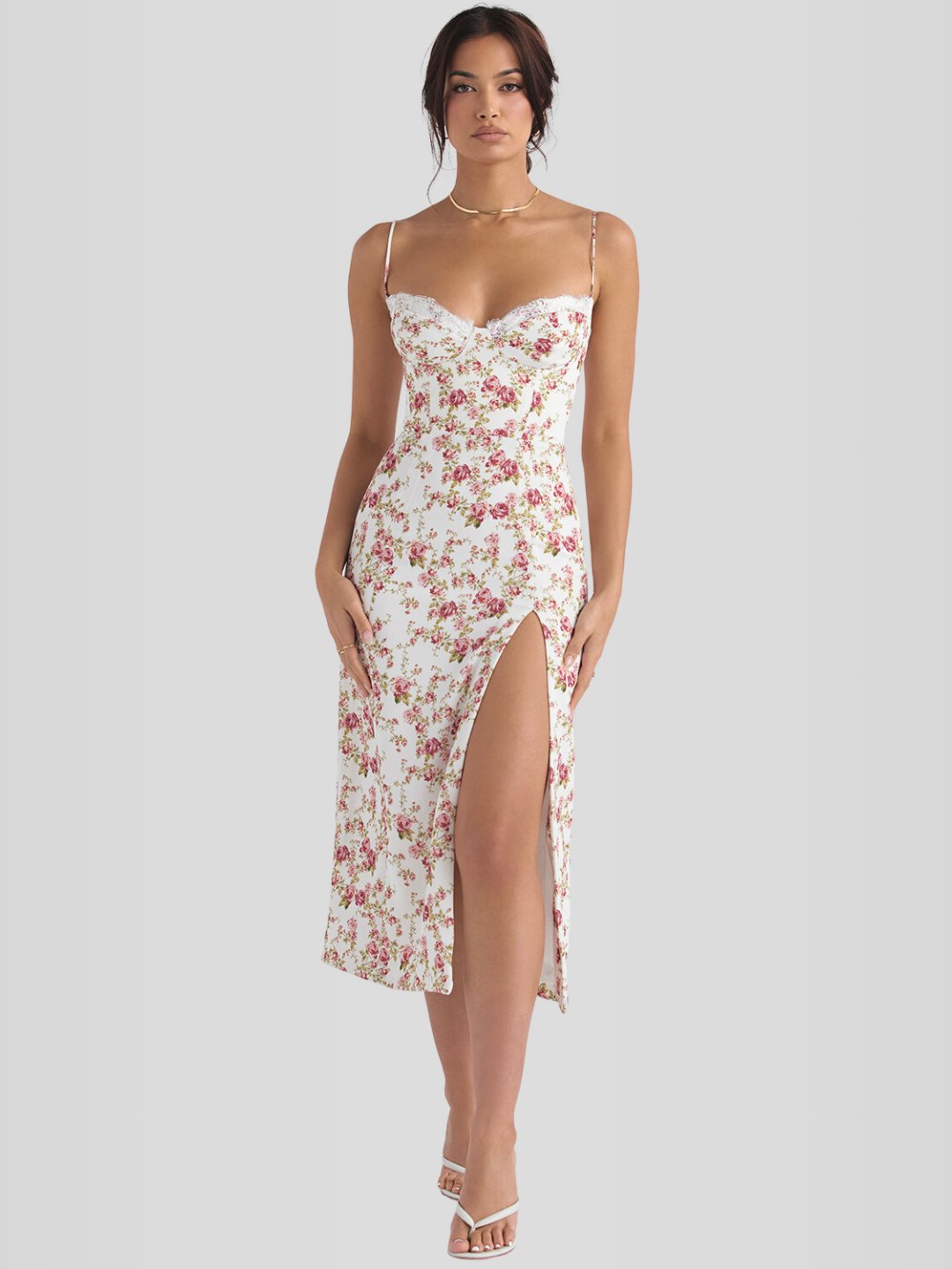 Vestido Midi Floral - Lindele Exclusive