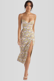 Vestido Midi Floral - Lindele Exclusive