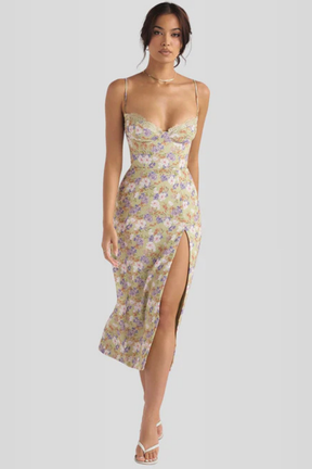 Vestido Midi Floral - Lindele Exclusive