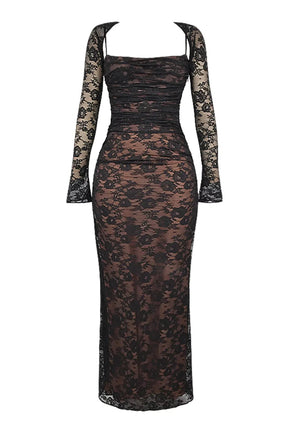 Vestido Longo de Renda - Lindele Exclusive