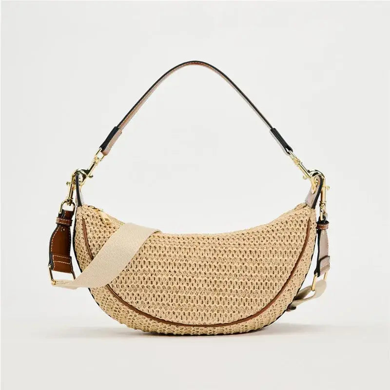 Bolsa de Palha Pequena Meia Lua