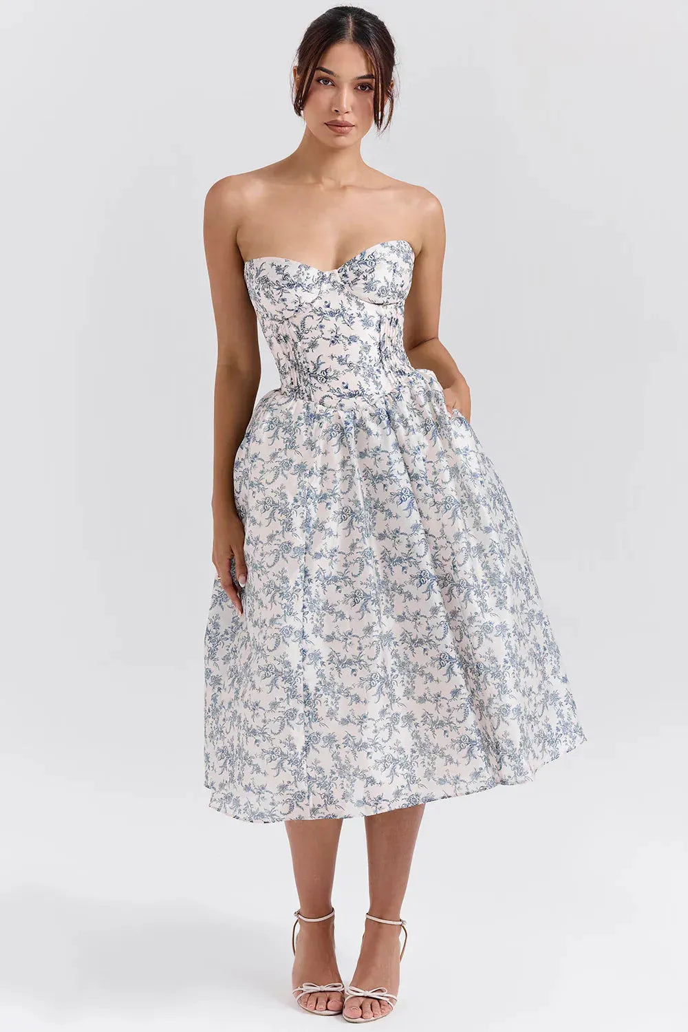 Vestido Midi Floral  - Lindele Exclusive