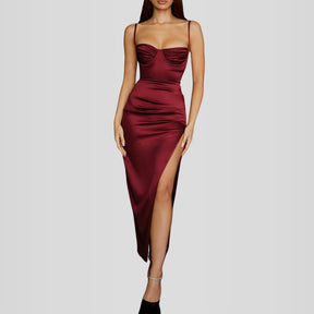 Vestido Longo Modelador Cetim - Lindele Exclusive