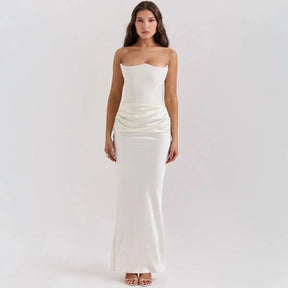 Vestido Longo Para Festas Cinza - Lindele Exclusive