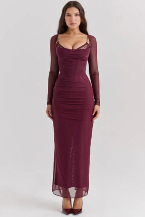 Vestido Longo Com Renda - Lindele Exclusive