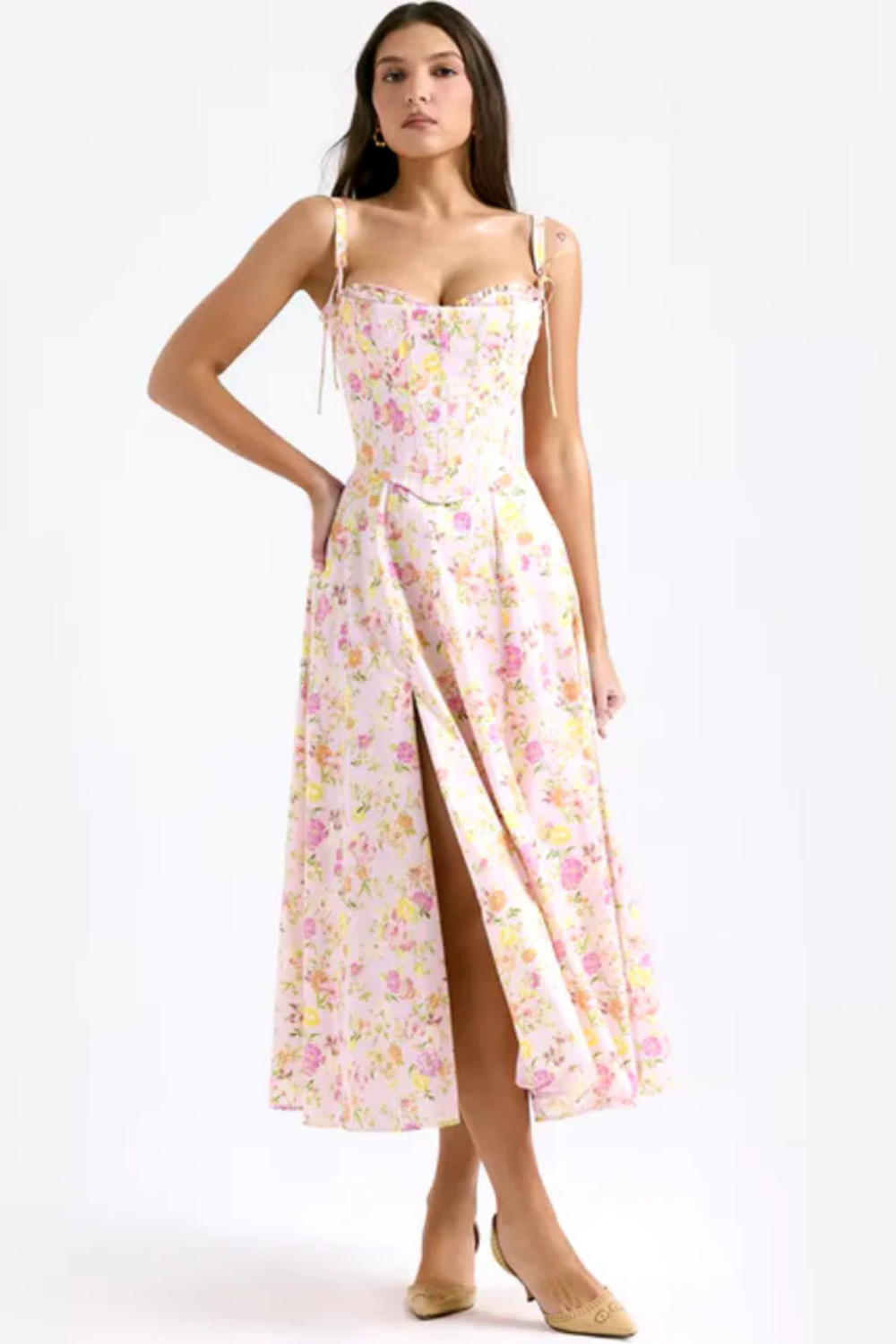 Vestido Midi Floral - Lindele Exclusive