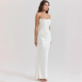 Vestido Longo Para Festas Cinza - Lindele Exclusive