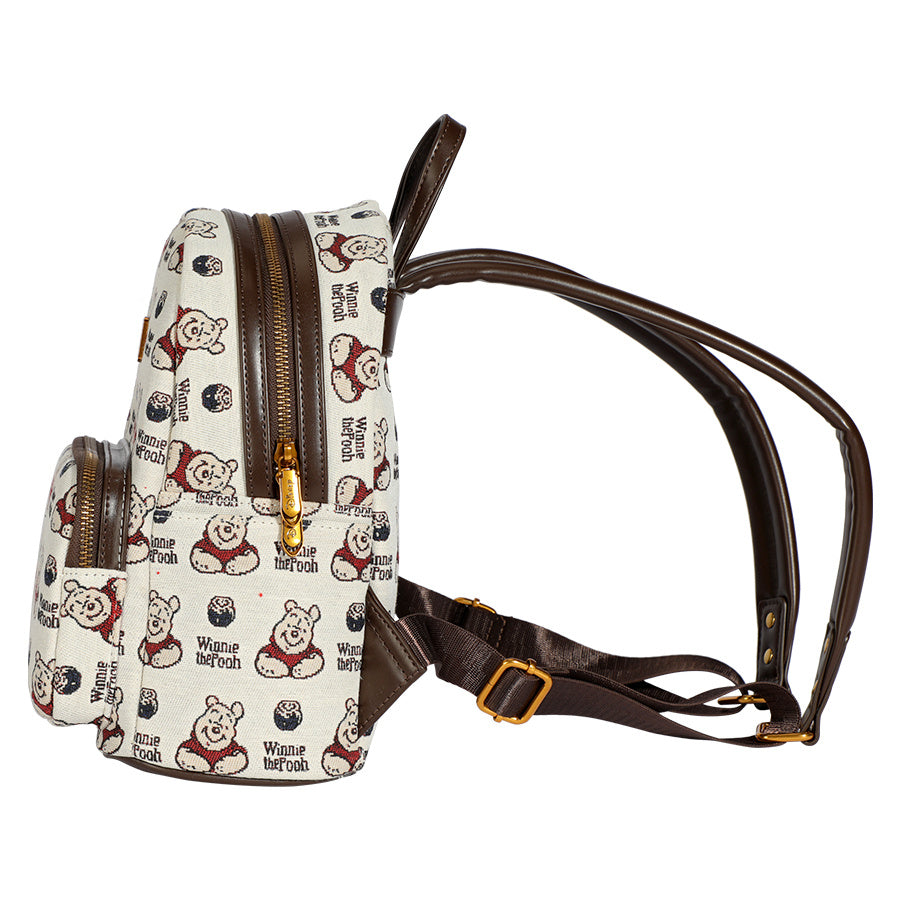 Mochila Feminina de Couro Ursinho Pooh