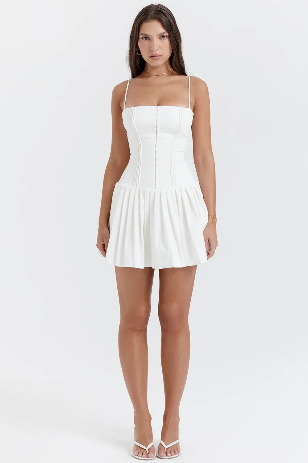 Vestido Curto com Alças Modelador - Lindele Exclusive