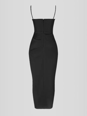 Vestido Longo Modelador Cetim - Lindele Exclusive