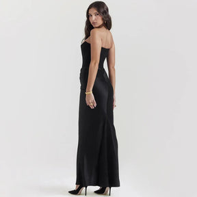 Vestido Longo Para Festas Cinza - Lindele Exclusive