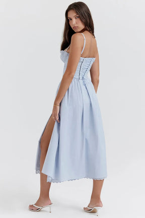 Vestido Midi Bordado - Lindele Exclusive