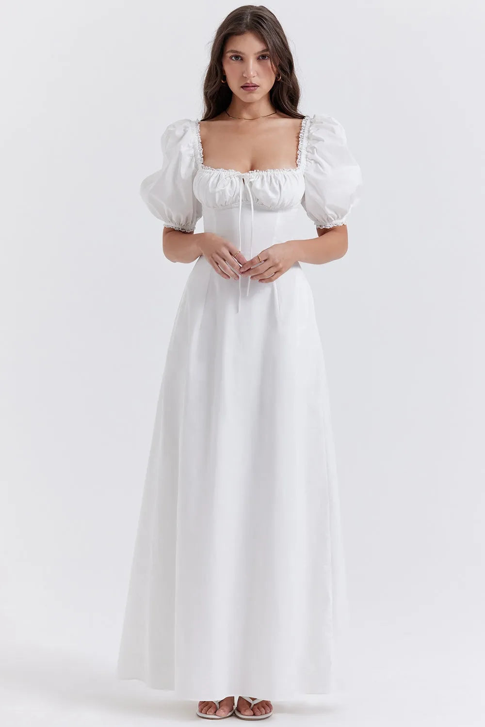 Vestido Longo Com Algodão - Lindele Exclusive