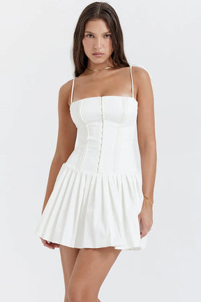Vestido Curto com Alças Modelador - Lindele Exclusive