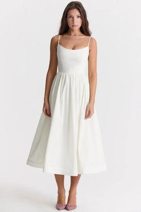 Vestido Feminino Liso Midi - Lindele Exclusive