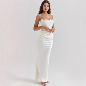 Vestido Longo Para Festas Cinza - Lindele Exclusive