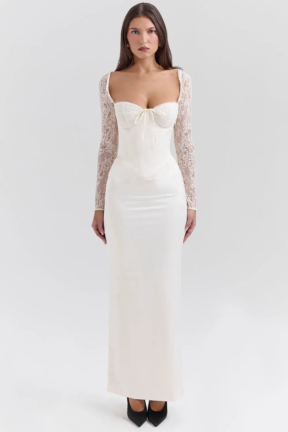 Vestido Longo Em Cetim - Lindele Exclusive