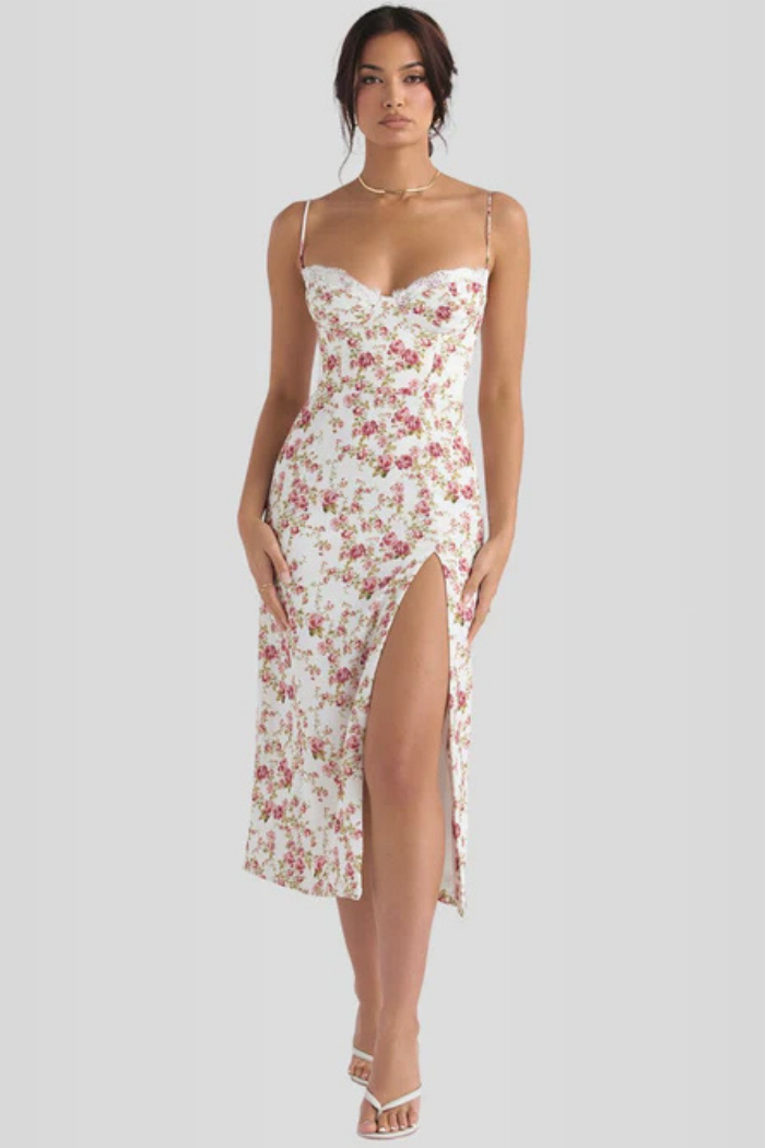 Vestido Midi Floral - Lindele Exclusive