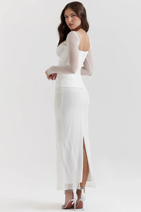 Vestido Longo Com Renda - Lindele Exclusive
