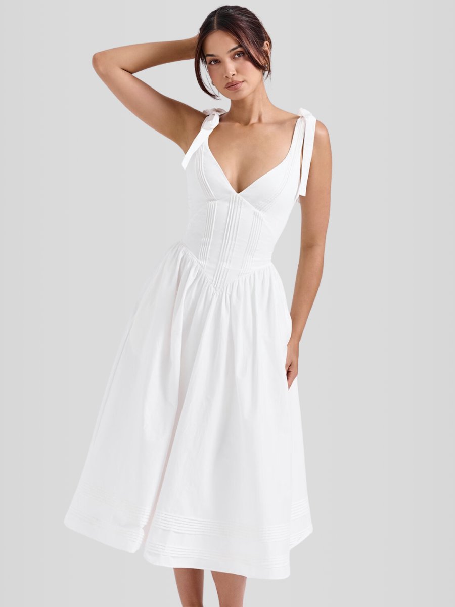 Vestido  Corpete com barbatanas - Lindele Exclusive