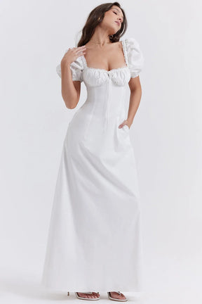 Vestido Longo Com Algodão - Lindele Exclusive
