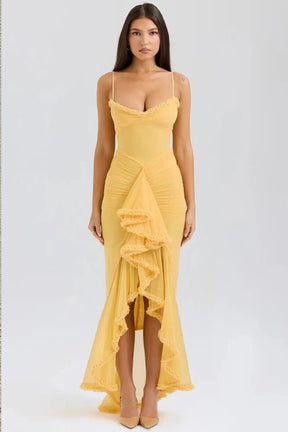 Vestido Longo Amarelo - Lindele Exclusive